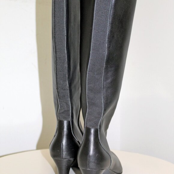 Aetrex High Heel Black Leather Boots, Size 7.5W - Picture 6 of 11